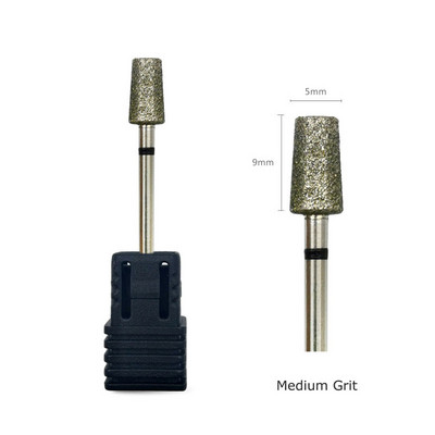 HYTOOS Burghiu rusesc pentru cuticulă cu granulație fină Burghie diamantate pentru unghii Burghiu electric pentru manichiură Freze rotative pentru freza pentru unghii Instrument pentru accesorii