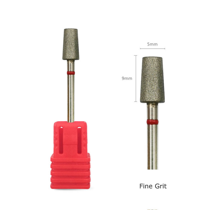HYTOOS Burghiu rusesc pentru cuticulă cu granulație fină Burghie diamantate pentru unghii Burghiu electric pentru manichiură Freze rotative pentru freza pentru unghii Instrument pentru accesorii