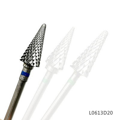 Burghie pentru unghii HYTOOS, con, din carbură, freză de 3/32" pentru manichiură, freză rotativă pentru unghii, instrument pentru accesorii de găurit electric