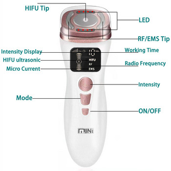 ΝΕΟ Μηχάνημα Mini HIFU Μηχανή Υπερήχων RF Fadiofrecuencia EMS Microcurrent Lift Firm Tightening Skin Wrinkle Skin Product Care