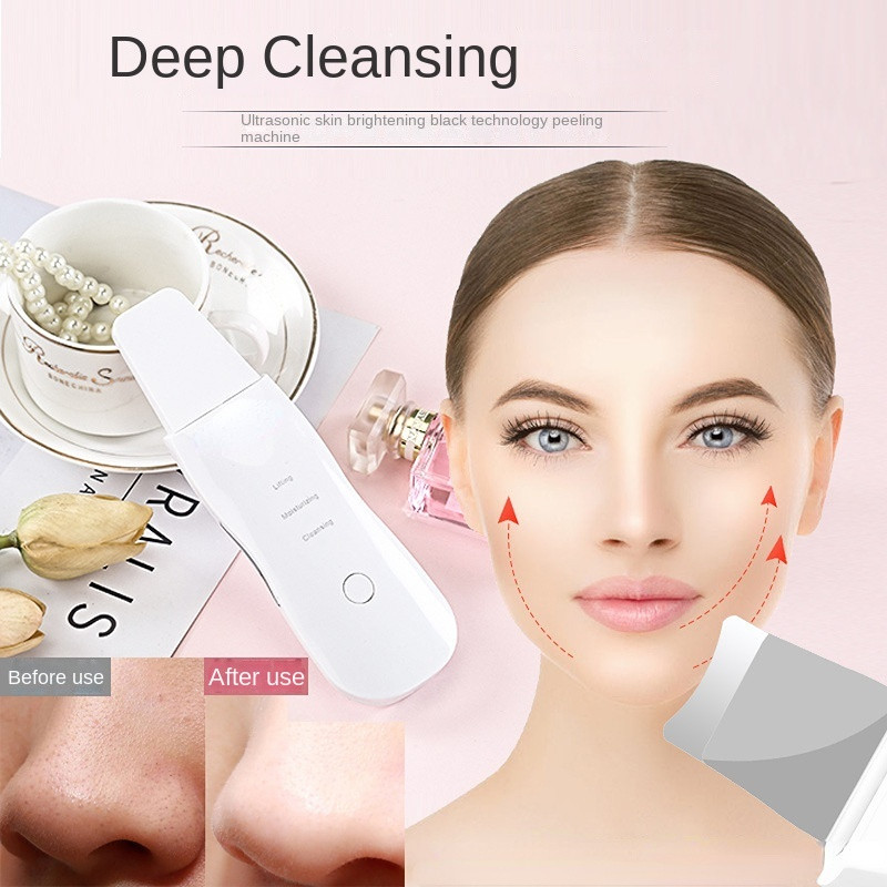 Ultrahangos Bőrradír Vibrációs Arc Spatula Mitesszer eltávolító Lapát Tiszta Kavitációs Peeling Arc Lifting Bőrápolás