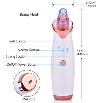 Facial Remover Electric Acne Cleaner Blackhead Black Point Vacuum Cleaner Εργαλείο καθαρισμού πόρων μαύρων κηλίδων Μηχάνημα καθαρισμού πόρων