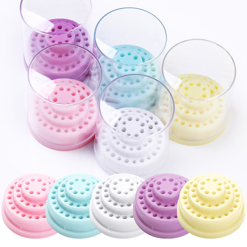 10/20/30/48 Skylės akrilo nagų grąžtų laikiklis manikiūro frezavimas tuščias laikymo dėžutės stovas pjaustytuvas konteineris nagų priedai įrankis