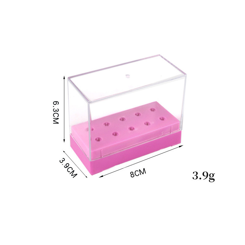 10/20/30/48 Skylės akrilo nagų grąžtų laikiklis manikiūro frezavimas tuščias laikymo dėžutės stovas pjaustytuvas konteineris nagų priedai įrankis