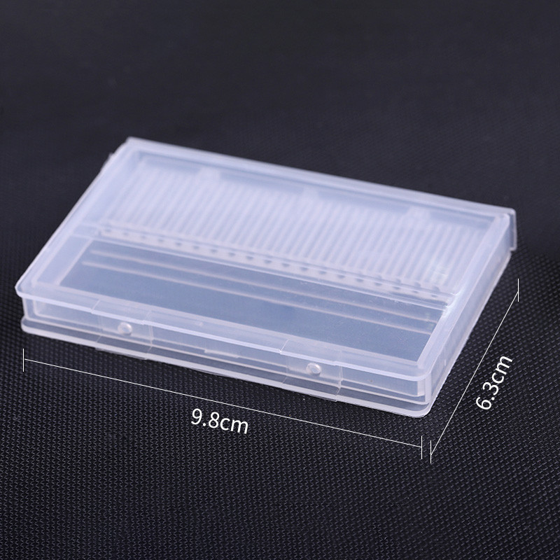 10/20/30/48 Skylės akrilo nagų grąžtų laikiklis manikiūro frezavimas tuščias laikymo dėžutės stovas pjaustytuvas konteineris nagų priedai įrankis