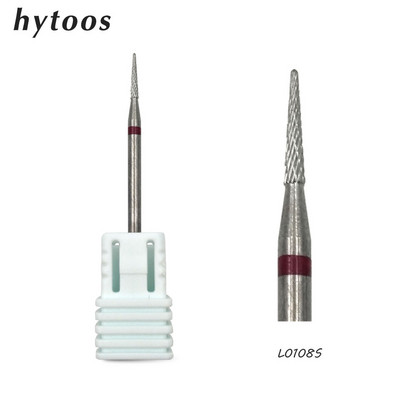 HYTOOS 1 bucă freză din carbură de tungsten burghie pentru unghii 3/32 "biți pentru manichiură accesorii pentru freza instrumente pentru arta unghiilor