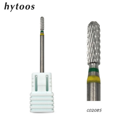 HYTOOS 1 bucă freză din carbură de tungsten burghie pentru unghii 3/32 "biți pentru manichiură accesorii pentru freza instrumente pentru arta unghiilor