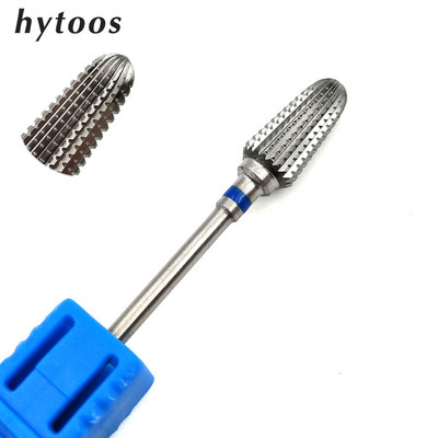 HYTOOS 1 bucă freză din carbură de tungsten burghie pentru unghii 3/32 "biți pentru manichiură accesorii pentru freza instrumente pentru arta unghiilor