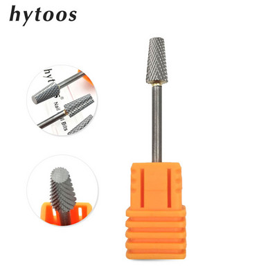 HYTOOS 1 bucă freză din carbură de tungsten burghie pentru unghii 3/32 "biți pentru manichiură accesorii pentru freza instrumente pentru arta unghiilor