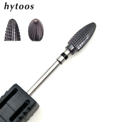 HYTOOS 1 bucă freză din carbură de tungsten burghie pentru unghii 3/32 "biți pentru manichiură accesorii pentru freza instrumente pentru arta unghiilor