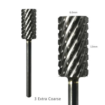 HYTOOS 1 bucă freză din carbură de tungsten burghie pentru unghii 3/32 "biți pentru manichiură accesorii pentru freza instrumente pentru arta unghiilor