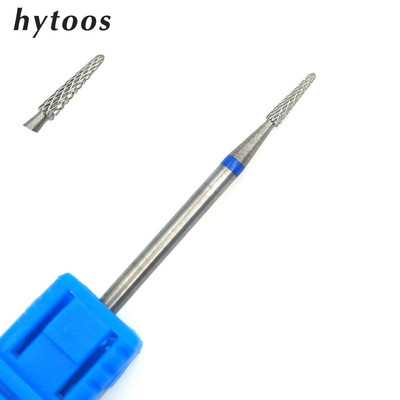 HYTOOS 1 bucă freză din carbură de tungsten burghie pentru unghii 3/32 "biți pentru manichiură accesorii pentru freza instrumente pentru arta unghiilor