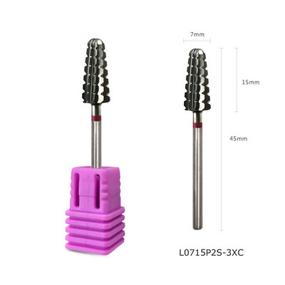 HYTOOS 1 bucă freză din carbură de tungsten burghie pentru unghii 3/32 "biți pentru manichiură accesorii pentru freza instrumente pentru arta unghiilor