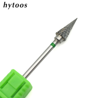 HYTOOS 1 bucă freză din carbură de tungsten burghie pentru unghii 3/32 "biți pentru manichiură accesorii pentru freza instrumente pentru arta unghiilor
