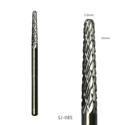 HYTOOS 1 bucă freză din carbură de tungsten burghie pentru unghii 3/32 "biți pentru manichiură accesorii pentru freza instrumente pentru arta unghiilor