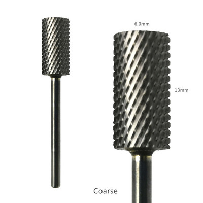 HYTOOS 1 bucă freză din carbură de tungsten burghie pentru unghii 3/32 "biți pentru manichiură accesorii pentru freza instrumente pentru arta unghiilor