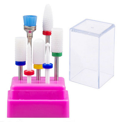7 db kombinált kerámia maró manikűr eltávolító gél lakk körömfúró készletek
