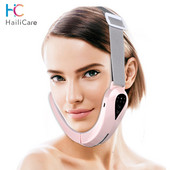 EMS Facial Lifting Maser Curea de ridicare în formă de V pentru bărbie dublă Lumină roșie albastră LED Slăbire Vibrații Dispozitive de lifting facial Îngrijirea pielii