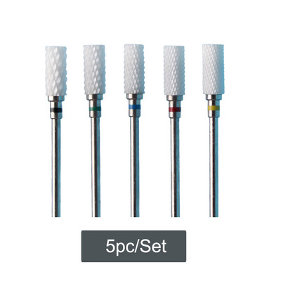Set de burghie din oțel din tungsten din ceramică, 7 bucăți pentru unghii