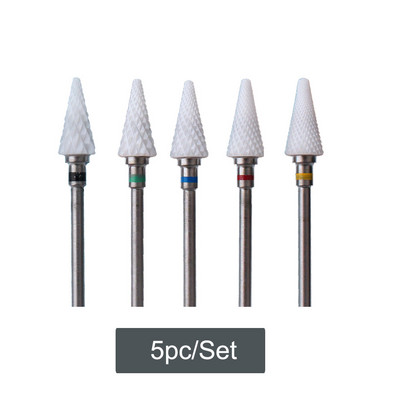 Set de burghie din oțel din tungsten din ceramică, 7 bucăți pentru unghii