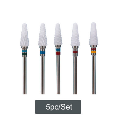 Set de burghie din oțel din tungsten din ceramică, 7 bucăți pentru unghii