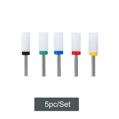 Set de burghie din oțel din tungsten din ceramică, 7 bucăți pentru unghii