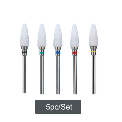 Set de burghie din oțel din tungsten din ceramică, 7 bucăți pentru unghii