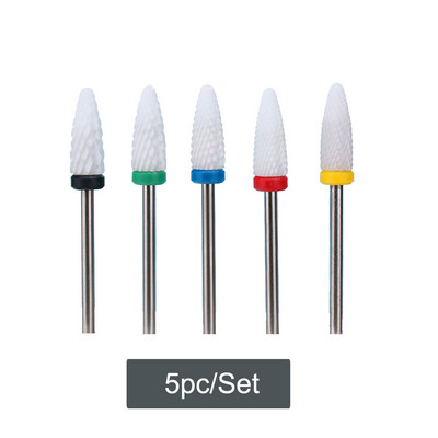 Set de burghie din oțel din tungsten din ceramică, 7 bucăți pentru unghii
