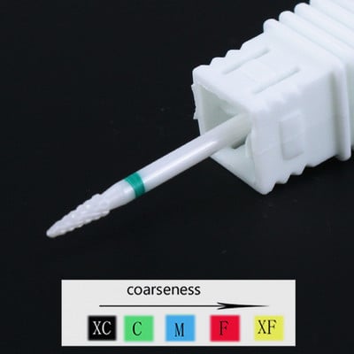 1 buc. Burghie ascuțite din carbură de ceramică pentru găurit pentru unghii, freză pentru freză pentru manichiură, instrumente electrice de pedichiură, accesorii pentru găurit unghii