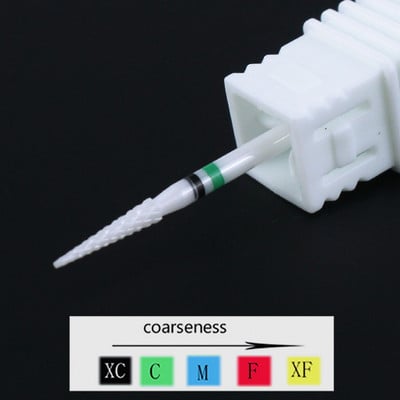 1 buc. Burghie ascuțite din carbură de ceramică pentru găurit pentru unghii, freză pentru freză pentru manichiură, instrumente electrice de pedichiură, accesorii pentru găurit unghii