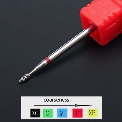 1 buc. Burghie ascuțite din carbură de ceramică pentru găurit pentru unghii, freză pentru freză pentru manichiură, instrumente electrice de pedichiură, accesorii pentru găurit unghii