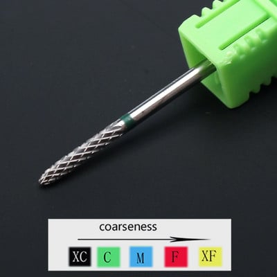1 buc. Burghie ascuțite din carbură de ceramică pentru găurit pentru unghii, freză pentru freză pentru manichiură, instrumente electrice de pedichiură, accesorii pentru găurit unghii