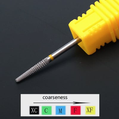 1 buc. Burghie ascuțite din carbură de ceramică pentru găurit pentru unghii, freză pentru freză pentru manichiură, instrumente electrice de pedichiură, accesorii pentru găurit unghii