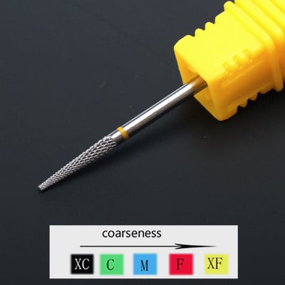 1 buc. Burghie ascuțite din carbură de ceramică pentru găurit pentru unghii, freză pentru freză pentru manichiură, instrumente electrice de pedichiură, accesorii pentru găurit unghii