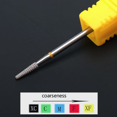 1 buc. Burghie ascuțite din carbură de ceramică pentru găurit pentru unghii, freză pentru freză pentru manichiură, instrumente electrice de pedichiură, accesorii pentru găurit unghii