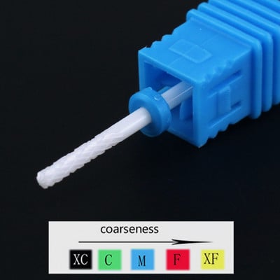 1 buc. Burghie ascuțite din carbură de ceramică pentru găurit pentru unghii, freză pentru freză pentru manichiură, instrumente electrice de pedichiură, accesorii pentru găurit unghii