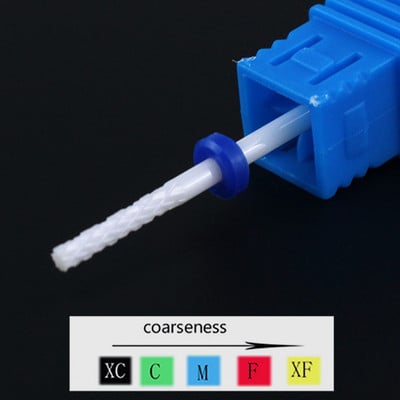1 buc. Burghie ascuțite din carbură de ceramică pentru găurit pentru unghii, freză pentru freză pentru manichiură, instrumente electrice de pedichiură, accesorii pentru găurit unghii