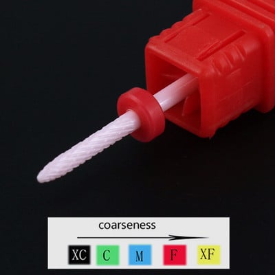1 buc. Burghie ascuțite din carbură de ceramică pentru găurit pentru unghii, freză pentru freză pentru manichiură, instrumente electrice de pedichiură, accesorii pentru găurit unghii