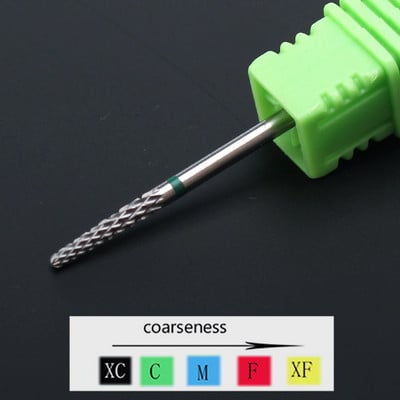 1 buc. Burghie ascuțite din carbură de ceramică pentru găurit pentru unghii, freză pentru freză pentru manichiură, instrumente electrice de pedichiură, accesorii pentru găurit unghii