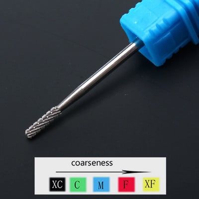 1 buc. Burghie ascuțite din carbură de ceramică pentru găurit pentru unghii, freză pentru freză pentru manichiură, instrumente electrice de pedichiură, accesorii pentru găurit unghii