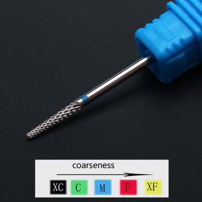 1 buc. Burghie ascuțite din carbură de ceramică pentru găurit pentru unghii, freză pentru freză pentru manichiură, instrumente electrice de pedichiură, accesorii pentru găurit unghii