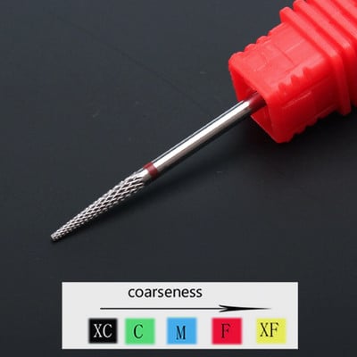 1 buc. Burghie ascuțite din carbură de ceramică pentru găurit pentru unghii, freză pentru freză pentru manichiură, instrumente electrice de pedichiură, accesorii pentru găurit unghii