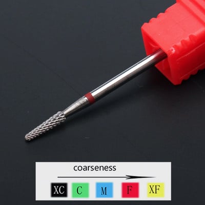 1 buc. Burghie ascuțite din carbură de ceramică pentru găurit pentru unghii, freză pentru freză pentru manichiură, instrumente electrice de pedichiură, accesorii pentru găurit unghii