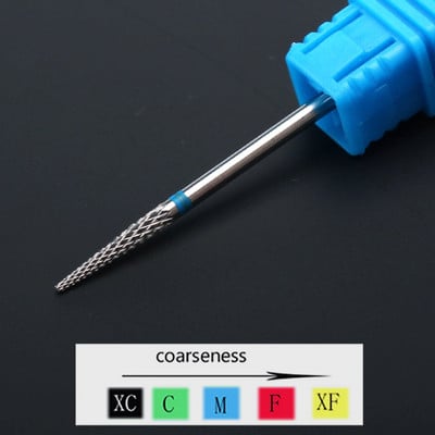 1 buc. Burghie ascuțite din carbură de ceramică pentru găurit pentru unghii, freză pentru freză pentru manichiură, instrumente electrice de pedichiură, accesorii pentru găurit unghii