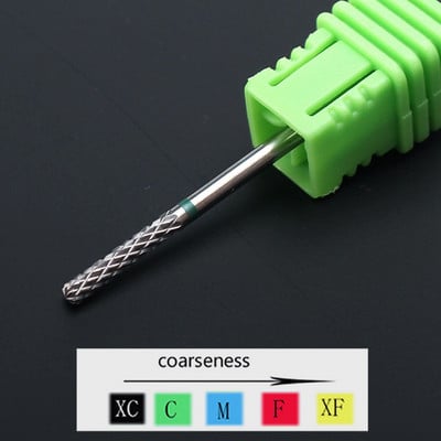 1 buc. Burghie ascuțite din carbură de ceramică pentru găurit pentru unghii, freză pentru freză pentru manichiură, instrumente electrice de pedichiură, accesorii pentru găurit unghii