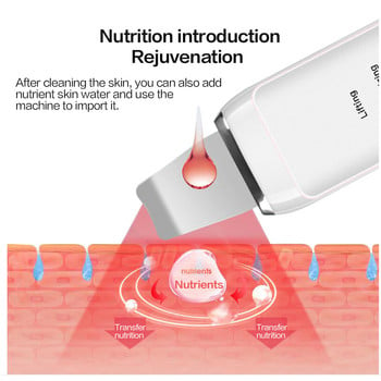 Επαναφορτιζόμενος υπερηχητικός καθαρισμός προσώπου Skin scrubber Καθαριστικό προσώπου Καθαριστικό δέρμα Απολέπιση μαύρων στιγμάτων Καθαριστικό προσώπου καθαρισμού πόρων