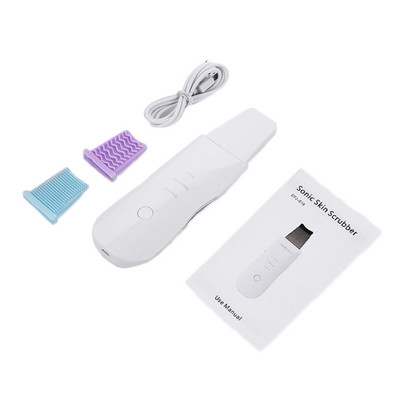 Scrubber cu ultrasunete pentru piele + Curățător electric de pori pentru îndepărtarea punctelor negre + Aburire de față cu spray Nano + instrument de masaj facial + Frumusețea ochilor