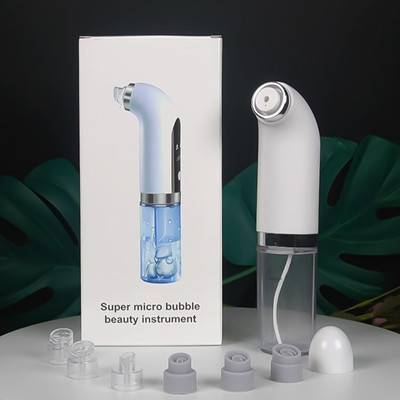 Scrubber cu ultrasunete pentru piele + Curățător electric de pori pentru îndepărtarea punctelor negre + Aburire de față cu spray Nano + instrument de masaj facial + Frumusețea ochilor