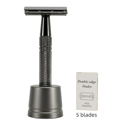 Podesiva klasična sigurnosna britva s dvostrukom oštricom Brijač za brijanje s 5 komada oštrica presvučenih titanom Brijač Brijač za uklanjanje dlačica