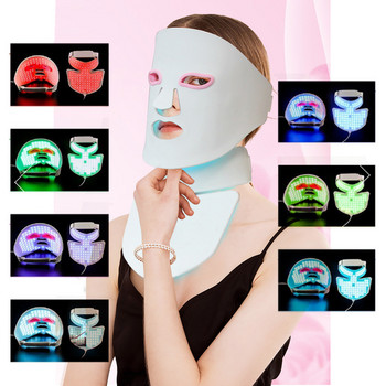 Νεότερη μάσκα προσώπου LED Beauty 7 Color Photon Light Skin Rejuvenation Therapy Facial Skin Care Light Therapy Mask